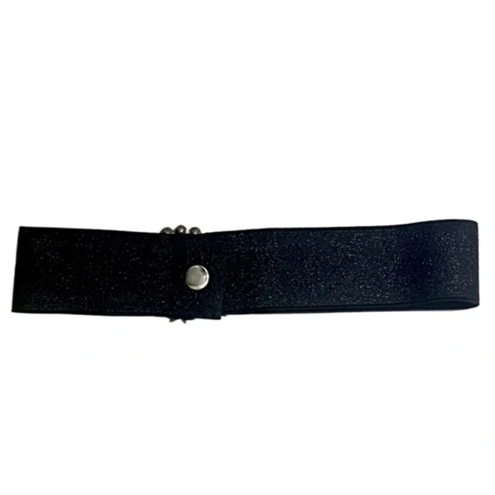 Kids’ Boutique Black and Silver Dress‎ Belt with Sparkles Size Medium